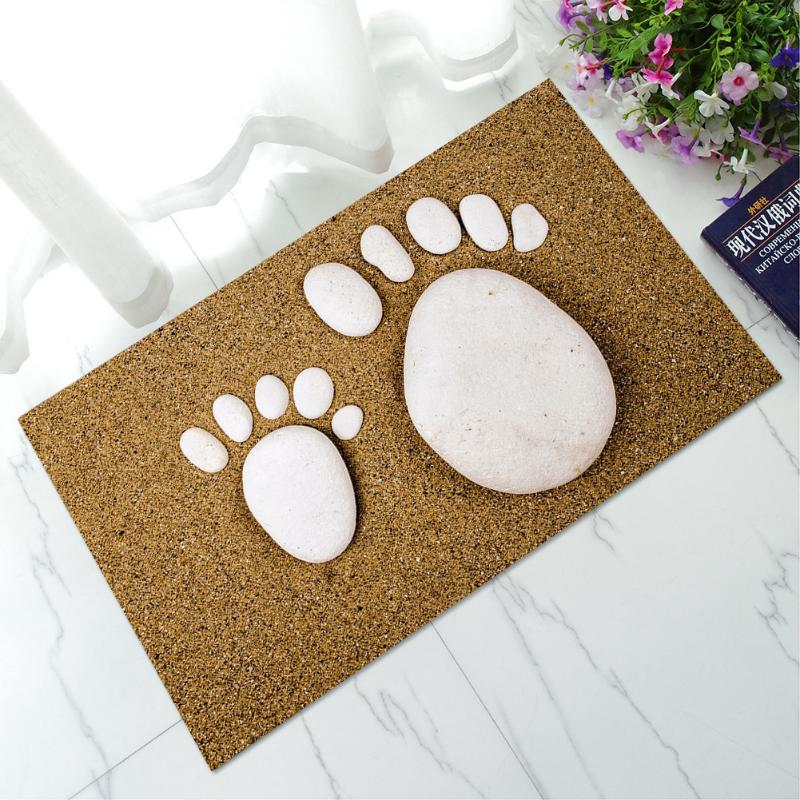 

Zeegle 3D Stone Printed Doormats Outdoor Anti-slip Mats For Hallway Bathroom Carpets Absorbent Bedroom Floor Mats Kitchen Rugs, Stone03