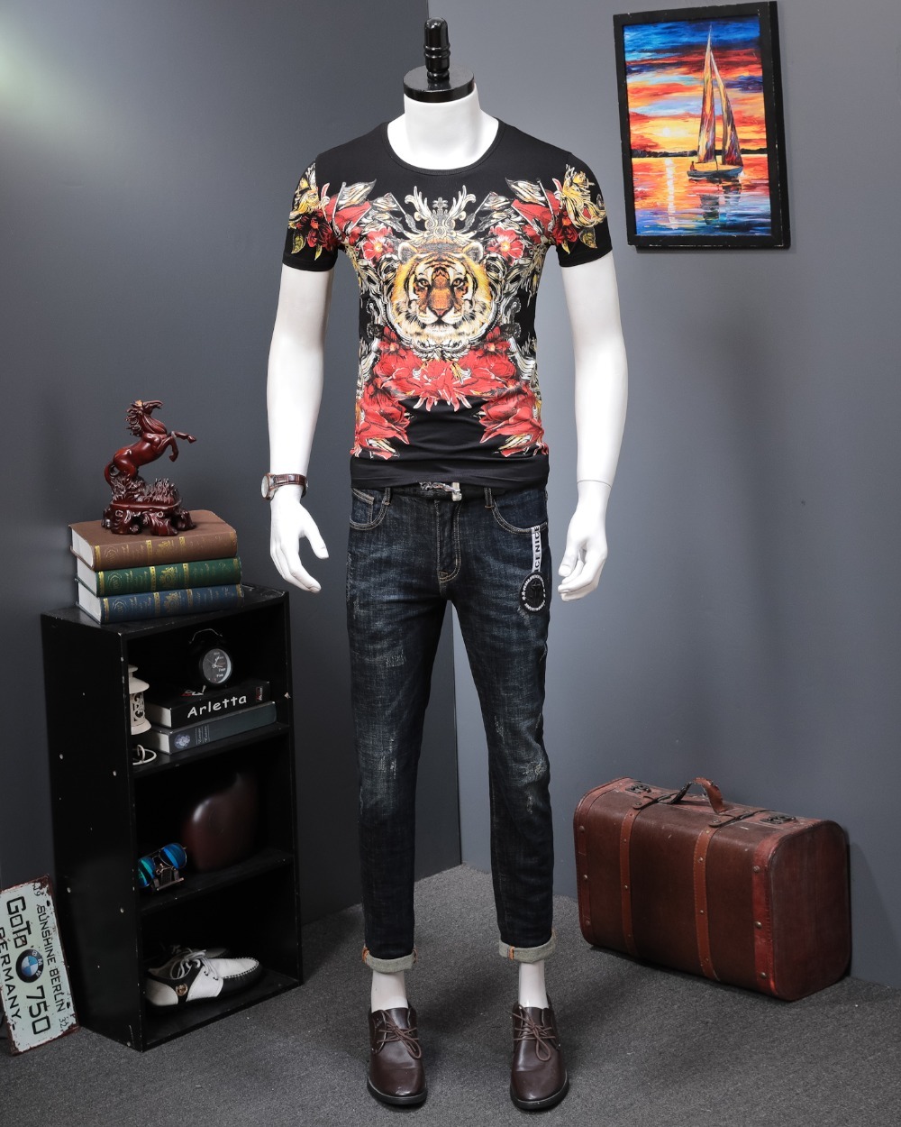 

High-quality T-shirt 3-d Hip Hop Tshirt From Men in Clothes 2020 Omsa, Black
