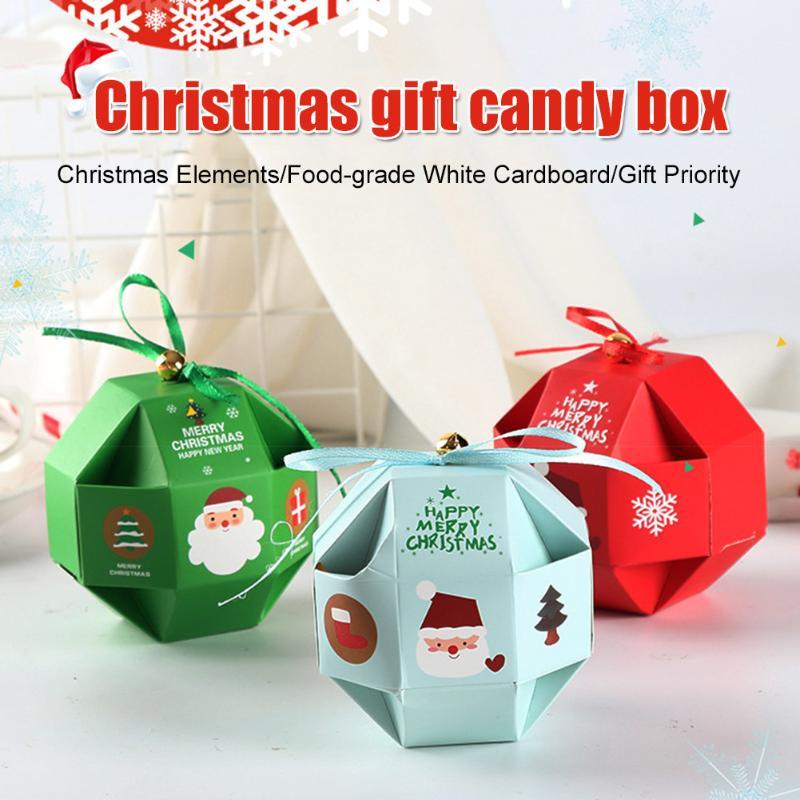 

10Pcs Christmas Gift Sweet Carrier Candy Box Packaging Tree Party Favour AUG8891