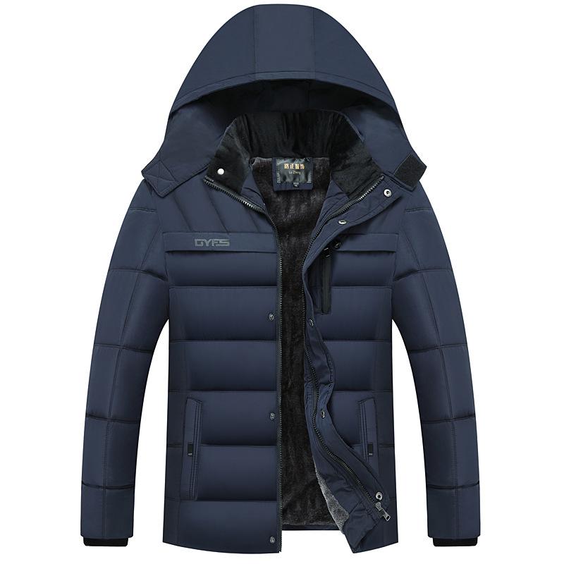 

Winter Middle-aged and Elderly Father Down Padded Jacket Plus Velvet Padded Jacket Men Thickening Wholesale, Black