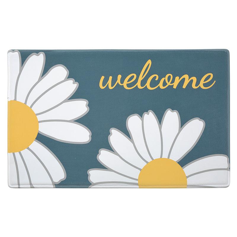 

New Small Daisy Flower Home Bathroom Non-Slip Mat Entrance Rug Bedroom Door Floor Mats, Style 7