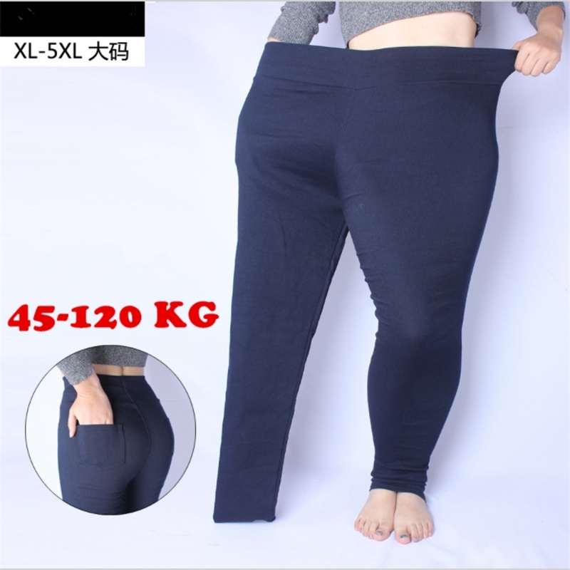 

New High Stretch Women Pants Cotton Ladies Pencil Pants High Waist Trousers Pantalon Femme Plus Size 5XL 201118, Sky blue