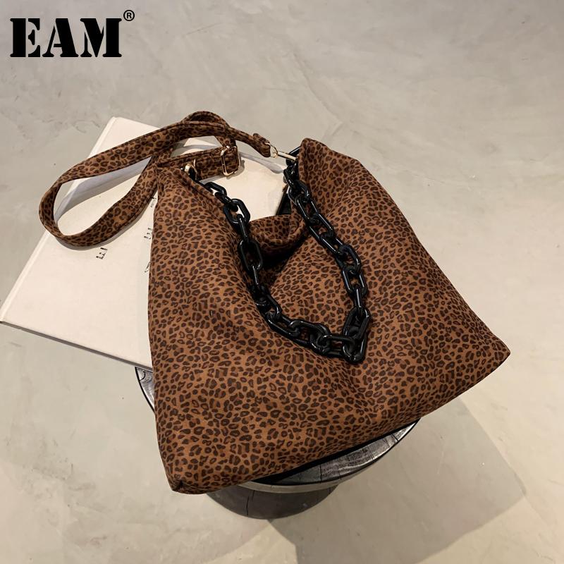 

[EAM] Women New Zebra Tote Bag Acrylic Chains Velvet Personality All-match Crossbody Shoulder Bag Fashion Tide 2021 18A1391