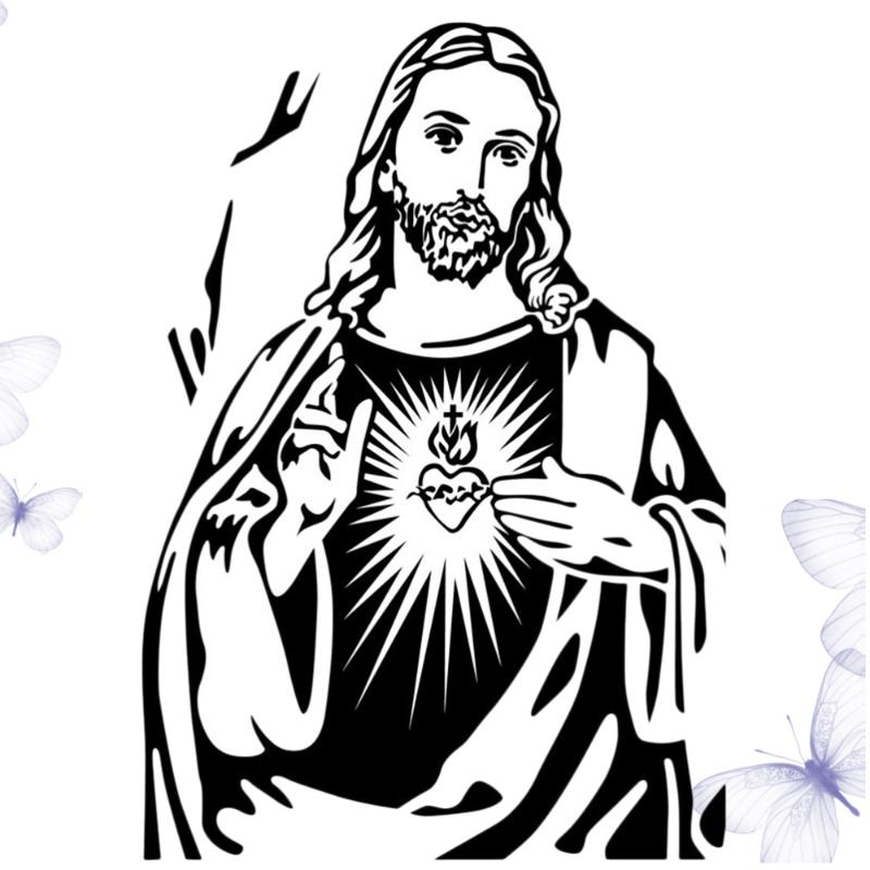 

Christian Character Jesus Wall Stickers Creative Wall Decal Decorative Sticker for Living Room Home Bedroom