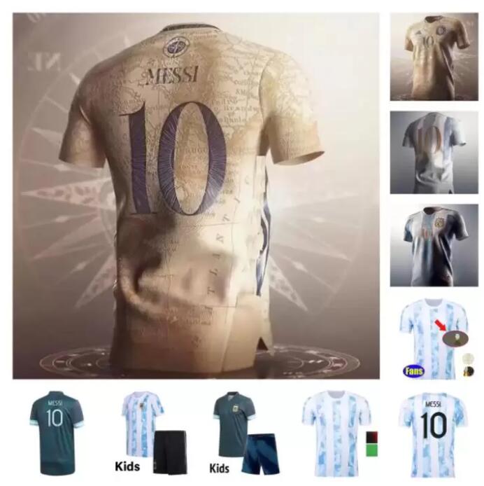 

Fans player Version 2022 2023 Argentina soccer Jerseys 22 23 MESSIS MAC ALLISTER DYBALA DI MARIA MARTINEZ DE PAUL MARADONA child kids kit Men woman football shirt, 2020 away+patch