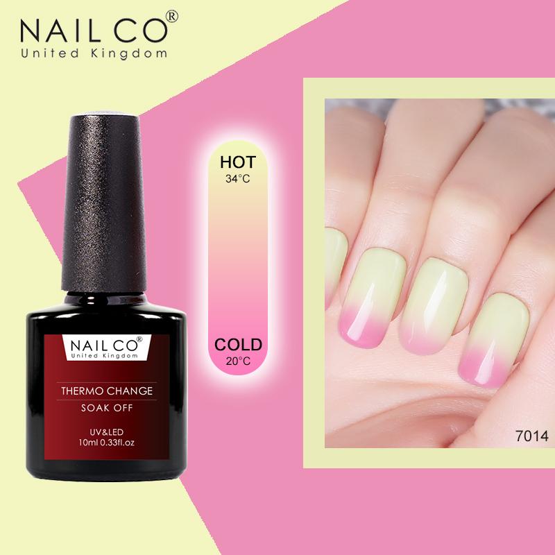 

NAILCO 10ml Thermo Changing Gel Polish UV Semi Permanent Lucky Nail Art Chameleon Nail 48 Colors Of Nails Art, Base coat