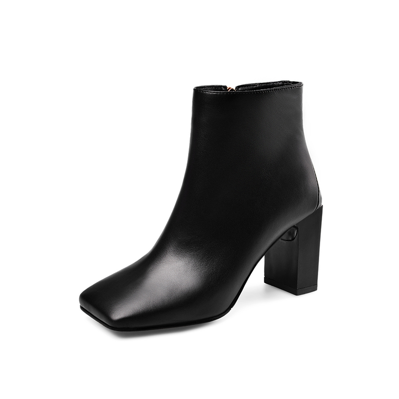 

Women's female genuine plus size 22-26.5 cm long feet ankle boots for women leather E0K9, White-autumn