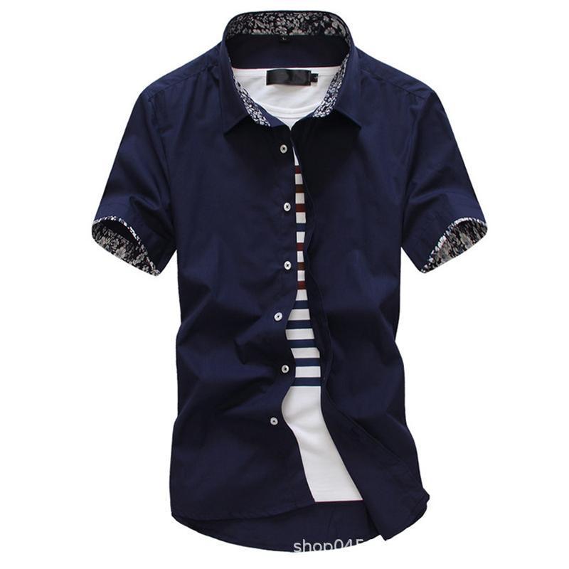 

Short Sleeve Shirt Men Summer Solid Color Leisure Business Professional Dress Men's Shirts Daily(The Logistics Price Pls Contact Us), White;black
