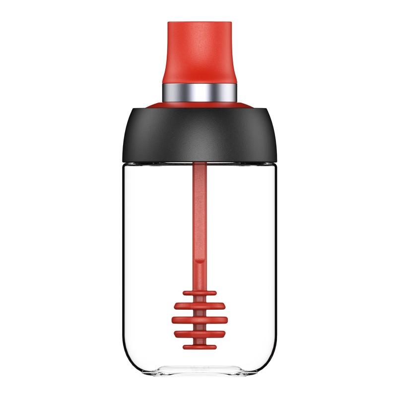 

250ML Pepper Cruet Oil Bottle Spoon Cover Glass Kitchen Moistureproof Honey Seasoning Bottle Kitchen Condiment Jar Tank