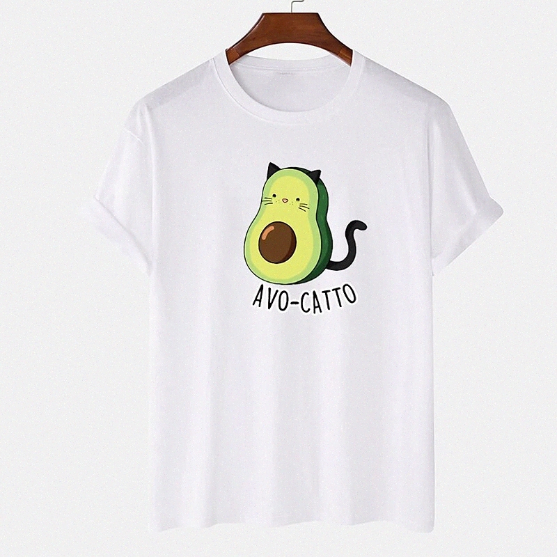 Men's Unisex Tee T shirt Hot Stamping Graphic Prints Avocado Plus Size Round Neck Casual Daily Print Short Sleeve Tops Cotton Basic Designer