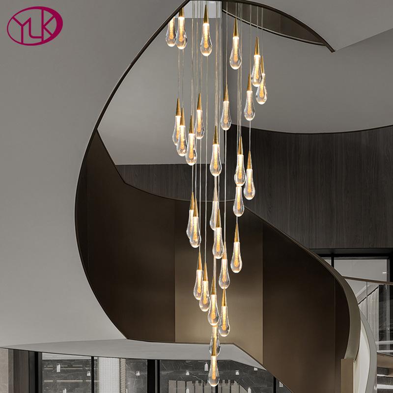 Long Chandeliers For Staircases 