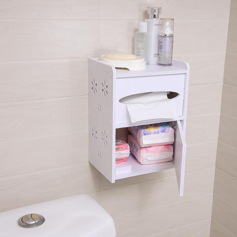 

Toilet Tissue Box Toilet Paper Box Bathroom Sanitary Towel Washed Cosmetics Storage Shelf Paper Roller Tissue