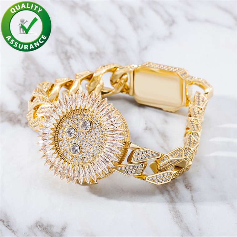 

Hip Hop Jewelry Diamond Bracelet Iced Out Cuban Link Chain Mens Bracelets Gold Silver Luxury Designer Bangles Bling Fashion Accessories
