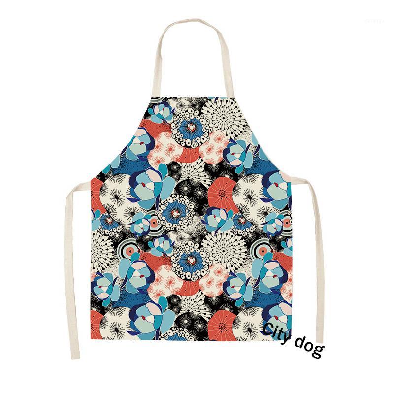 

Linen waterproof Kitchen Cooking Apron geometry Home Sleeveless Cotton Linen Aprons for Men Women Baking Accessories Decor1