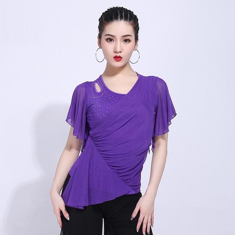 

H2649 Female Latin Dance Top Women Adult Ballroom Dance Professional Performance Competition Clothes Spring New Style Wear, Styled