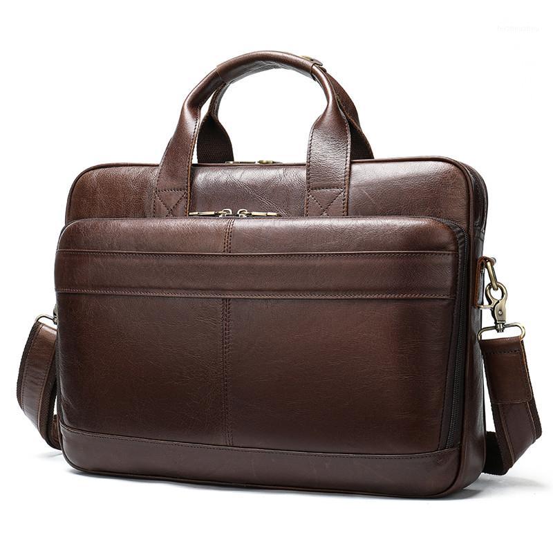 

men's leather bag men's briefcase office bags for men bag man's genuine leather laptop bags male tote briefcase handbag 20201, 8841f4coffee