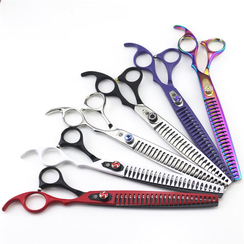 

Purple Dragon 8 inch 22.5cm Japan Professional Dogs Cats Pets Hair Shears Hairdressing Scissors 23 Teeth Fishbone Thinning Shear