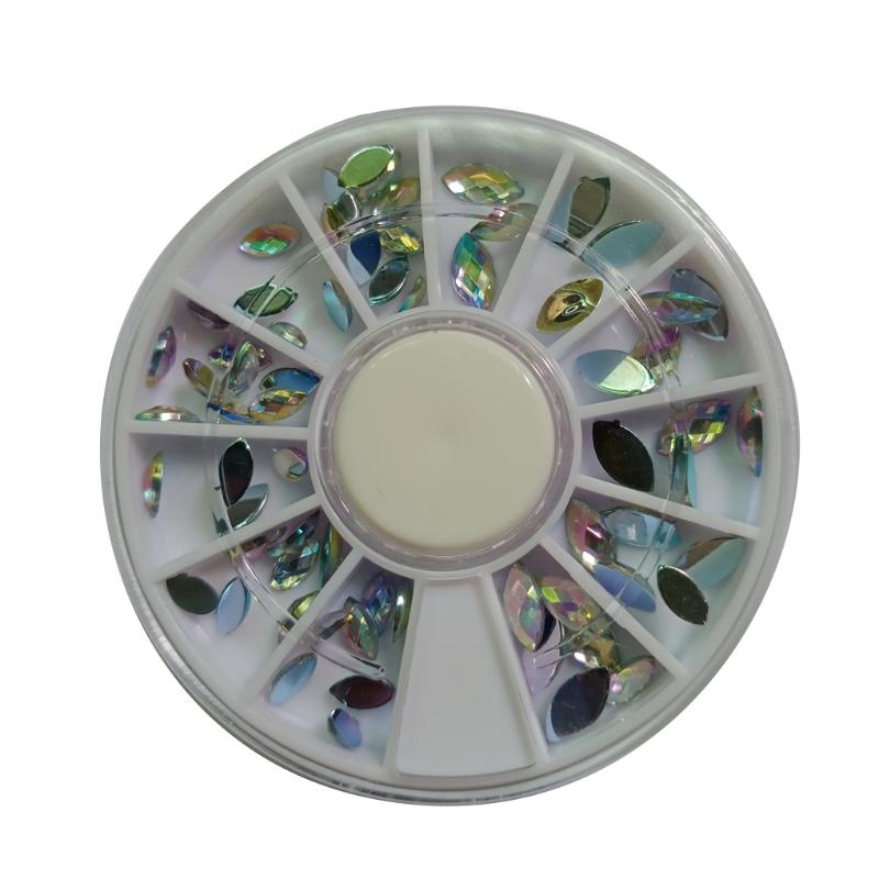 

2021 Hot Sale Crystal Nail Art Rhineston Decoration Wheel Mix Sizes Glitter Nail Beads 3D Diy Beauty Accessories Tools