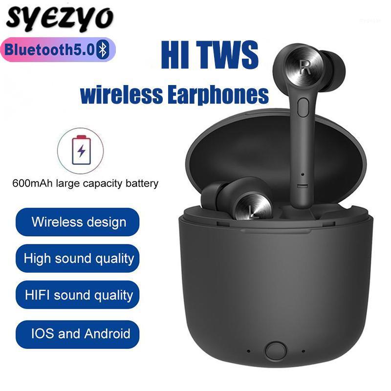 

Wireless Headphones Bluedio Hi TWS Sports Earbuds Stereo Music Headset Bluetooth Earphones With Charging Box built-in Microphone1, Black