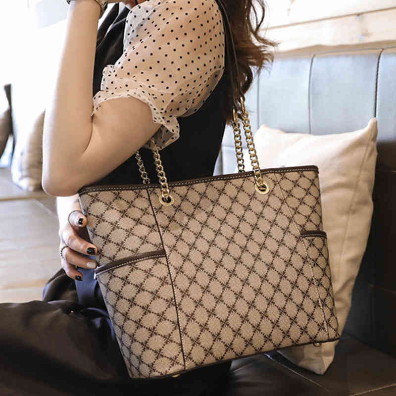 

Purse Leather tote women's new versatile hand atmospheric One Shoulder Messenger Bag large capacity bag, Main color