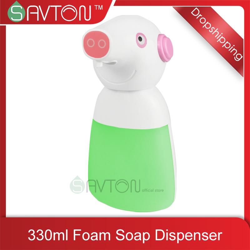 

SAVTON Intelligent Automatic Foaming Soap Dispenser Bathroom Kid CUTE PIG Touchless Infrared Sensor Hand Washing Machine Kitchen