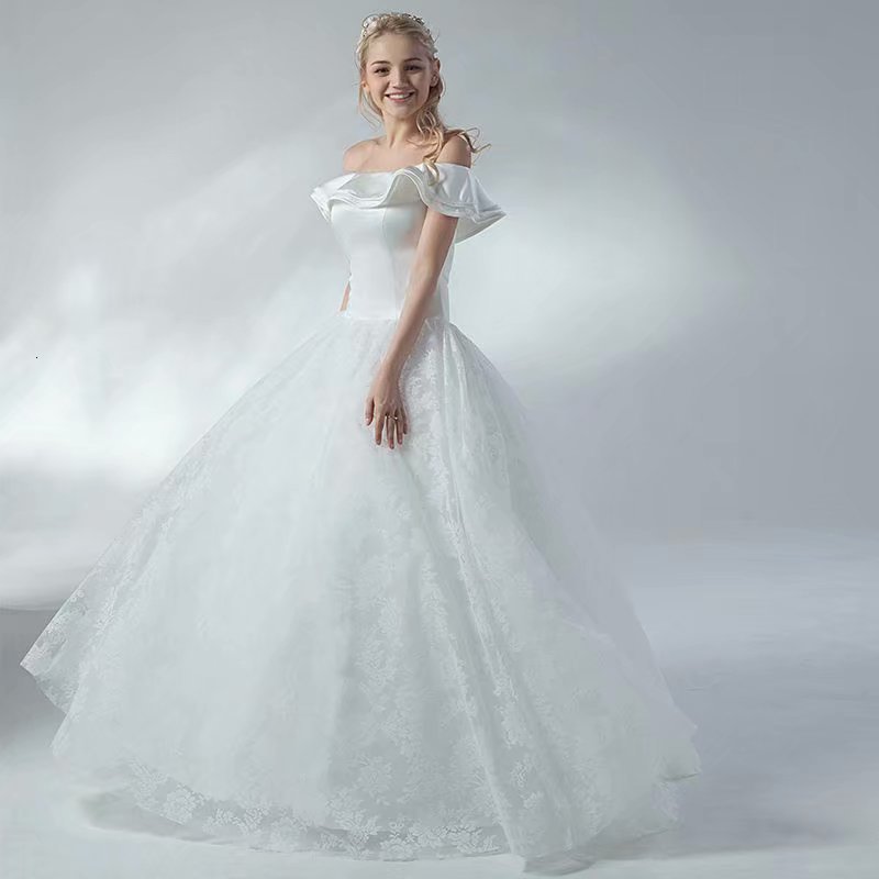 

2021 New As Party Wedding Rent Dressed Bride Novia Dress Long to Be Undefined 57BL, Ivory white