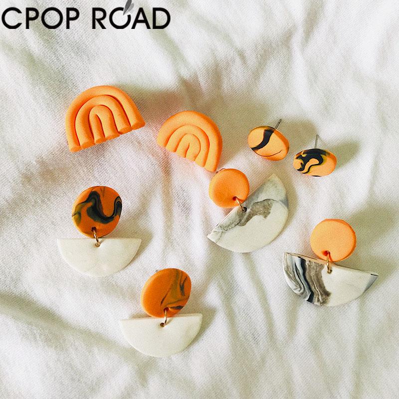 

Creative Halloween Polymeric Clay Earrings for Women Cute Pumpkin Handmade Soft Clay Stud Earrings Fashion Jewelry Girl Gift