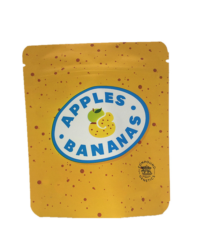 

APPLES BANANAS Cookies Christmas Tree Ziplock Bags 3.5g Mylar Bags Local Empty Bag Edibles Packaging