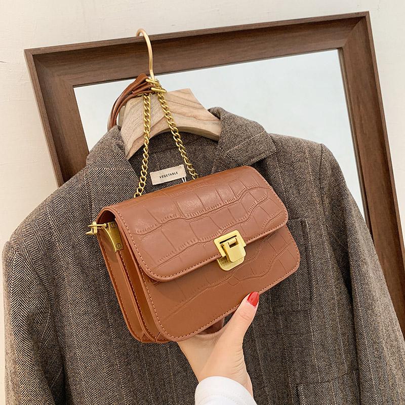 

New Quality Vintage Women Bags Pu Leather Hasp Messenger Bags For Girls Ladies Alligator Crossbody For Women Handbags, Red