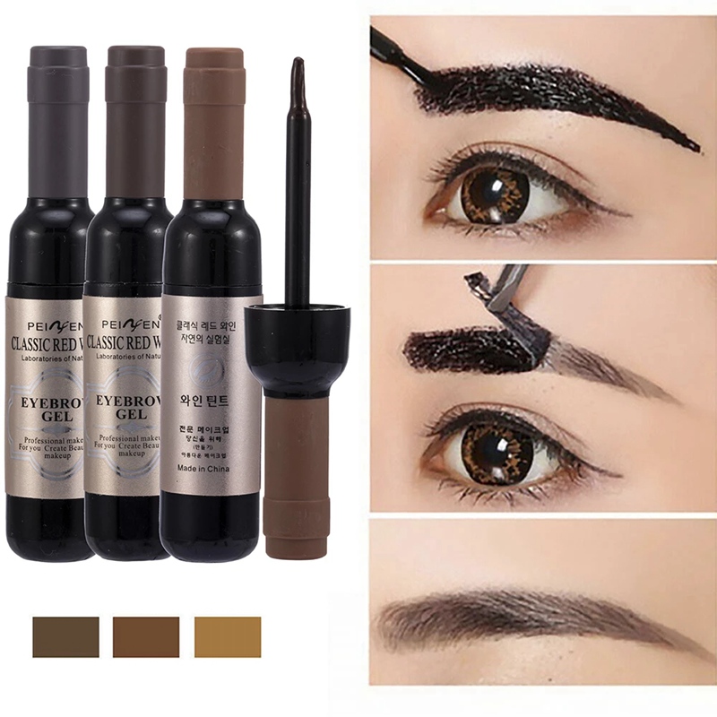 

Eyebrow Gel Black Coffee Gray Peel Off Eye Brow Tattoo Shadow Eyebrow Gel Cosmetics Makeup for Women High Pigment Makeup 0552, As picture show