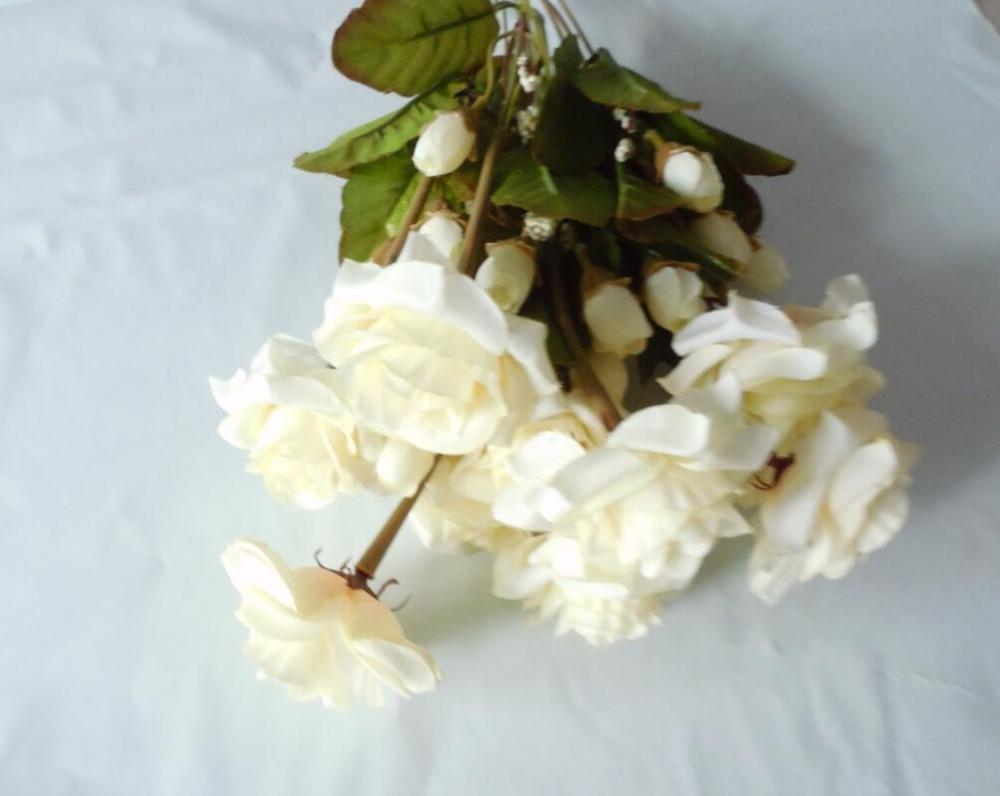 

Stock 40CM Length Silk Artificial Flowers Branch Artificial Decorative Flower Wreath Home Garden Decoration Christmas Gifts, As photo 1