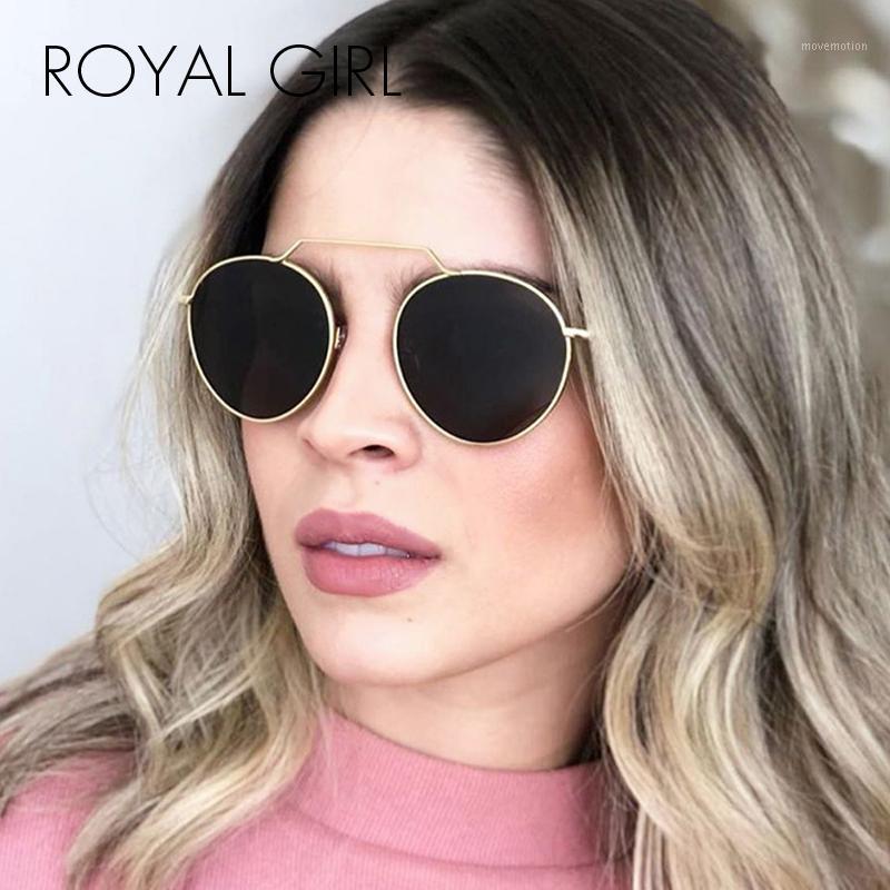 

ROYAL GIRL Round Metal Frame Sunglasses Women Vintage Punk Brand Designer Sun Glasses Female Ocean Lenses Eyeglasses UV400 SS9051