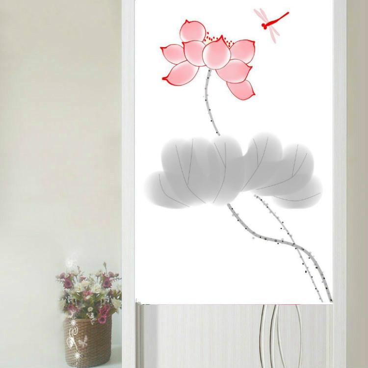 

Nice Curtains Traditional Chinese Style Wash Painting Flower Series Door Curtain One-piece Type Household Geomantic Curtain 85x1, Yellow