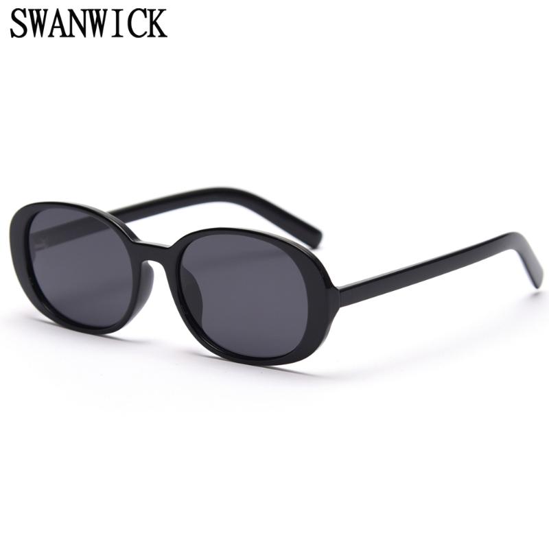 

Sunglasses Swanwick Oval Men Retro TR90 Polarized Sun Glasses Round Women Ultralight Frame Black Brown Driving Summer