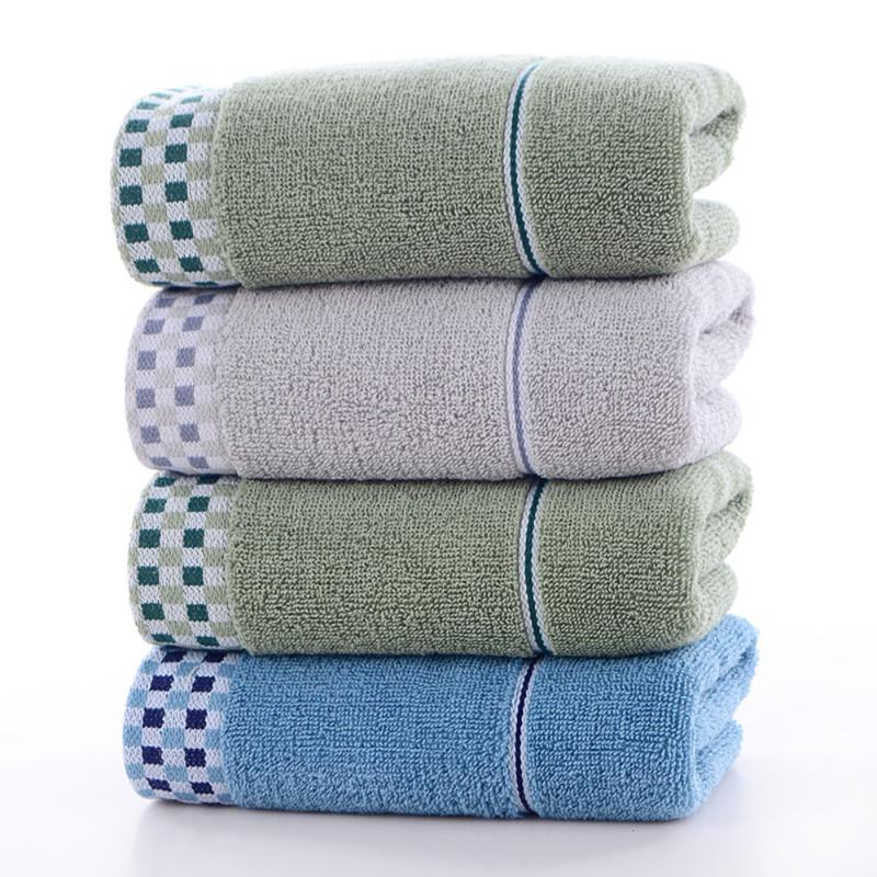 

Plaid Face Towel Thick Soft for Adults 100% Cotton 1026, Green