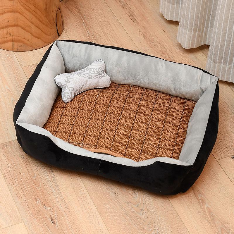 

Pet Cat Dog Bed 4 Colors Warm Cozy Dog House Soft Fleece Nest Baskets Mat Autumn Winter Waterproof Kennel