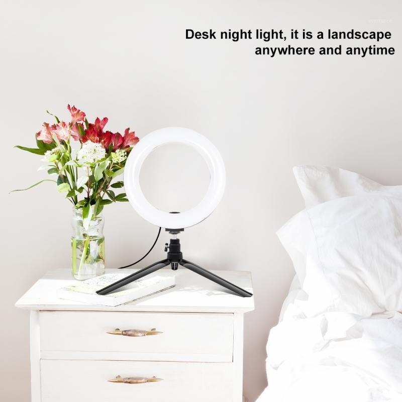 

PULUZ Desktop Tripod Mount + USB Dimmable Dual Color Temperature LED Curved Light Ring Vlog Selfie Photography Lights with Clamp1