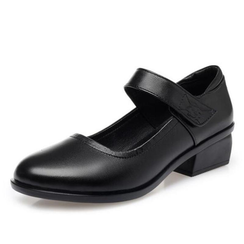 

2020 Famous New Autumn Women Shoes Elegant Comfortable Work Shoes High Heels Non-slip Thick Heel Mother Size 35-41, Black