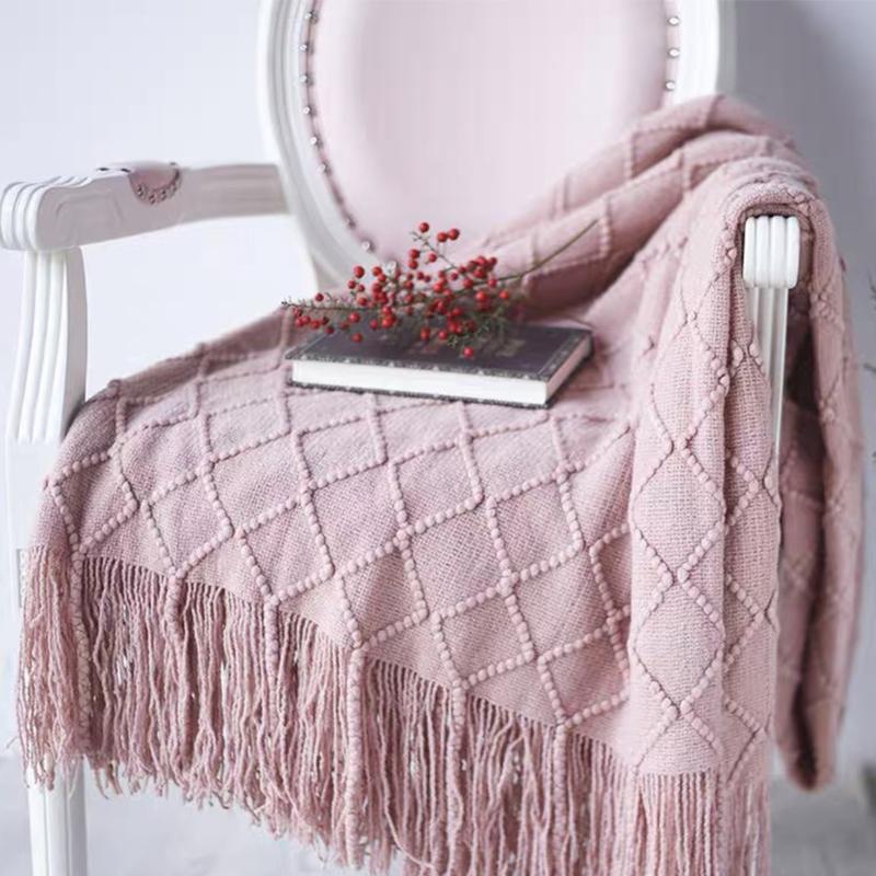 

Nordic Knitted Throw Thread Blanket On The Bed Sofa Travel TV Multifunction Nap Cover Blanket Soft Plaid Bedspread Manta