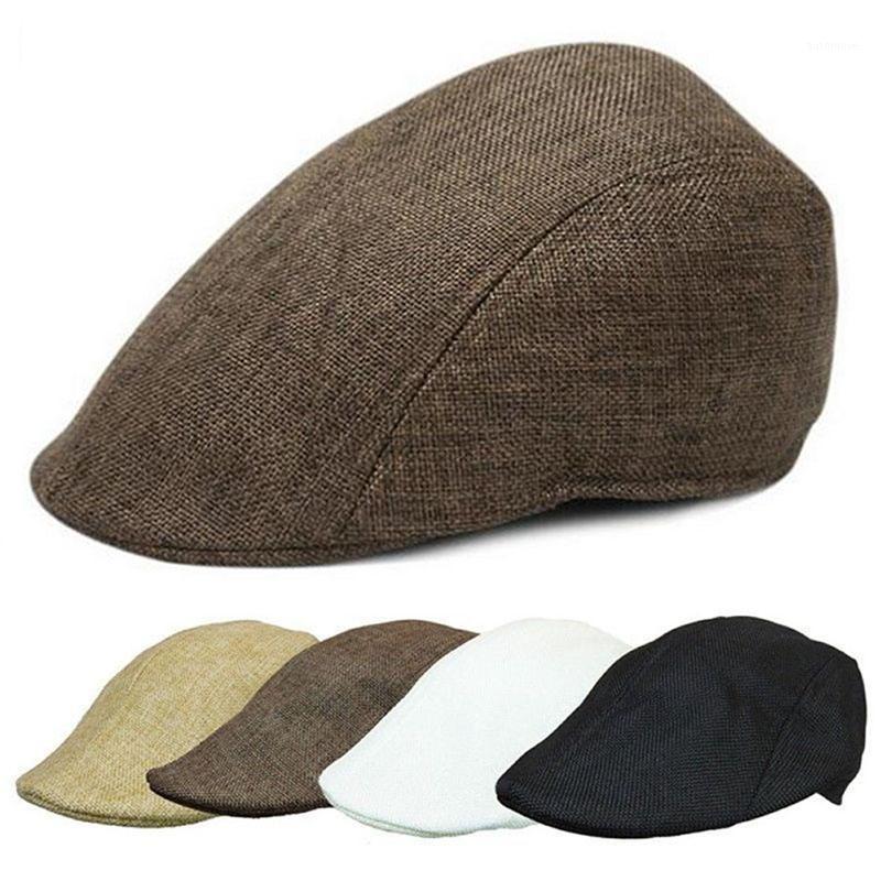 

Wholesale- 1 PC new arrival Casual Men Women Duckbill Ivy Cap Golf Driving Sun Flat Cabbie Newsboy Beret Hat1, Black