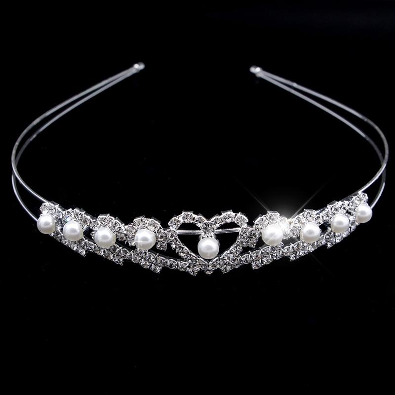 

Fashion Women Crystal Headband Shiny Heart Flower Bow Hairband Girl Hair Band Jewelry Female Rhinestone Pearl Headwear Hair Hoop