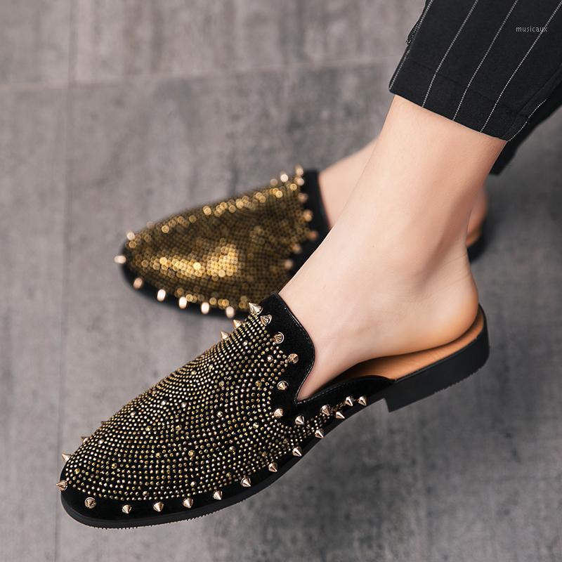 

CIMIM Fashion Men Nightclub Casual Leather Shoes 38-47 Large Size Comfortable Slippers 2020 New Orange Men Shoes1, Yellow