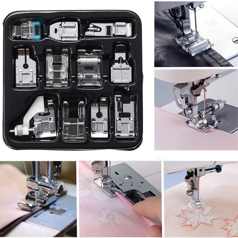 

11Pcs Sewing Machine Presser Feet Set Low Shank Snap On Sewing Machine Foot for Domestic Accessories1