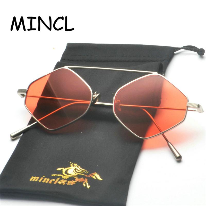 

octagon sunglasses women brand designer vintage polygon black brown red small sun glasses female male uv400 FML