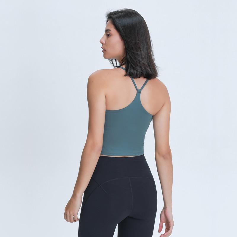 

Sports Shirt Fitness Woman Seamless Top Running Shirts Women Sleeveless Workout for Gym Crop Yoga Sport Vests Tops Tshirt Womens, Black