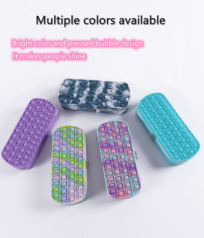 

2022 Fidget Toys Stationery box children's mental arithmetic desktop storage bag bubble music decompression student pen bag
