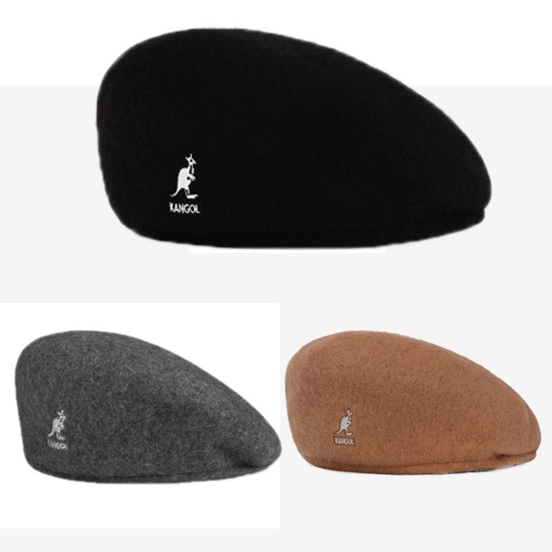 

Autumn and Wnter Female Painter Beret French Retro 100% Pure Wool Kangaroo Animal Embroidery Men's Fashion Warm Walking Hat, M dsblblack