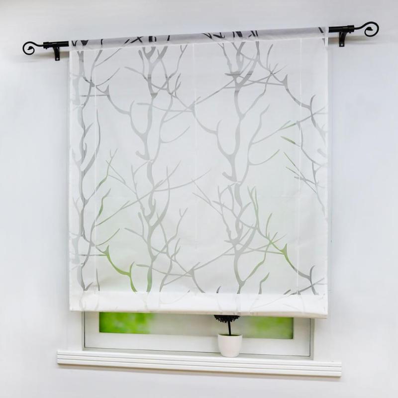 

Roman Curtains Window Treatments Pastorable Printed Polyester Tulle Panel Drapes for Home Kitchen Decor Advance Sale of Product, As seen on picture