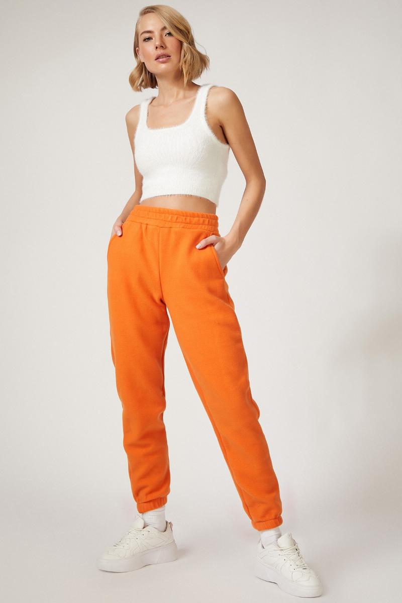 

Happiness ist. Women's Fleece Sweatpants ZV00041, Orange