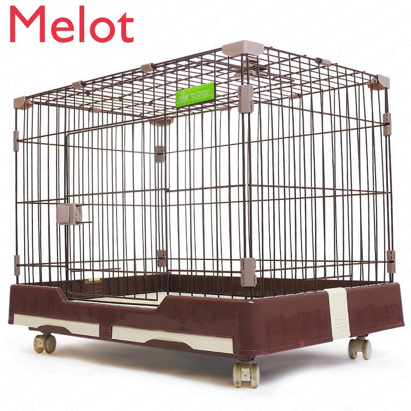 

Pink Pet Cage with Toilet & wheel for Small Dog Cute Pet Cat Cage Villa Supplies Cat, Style3
